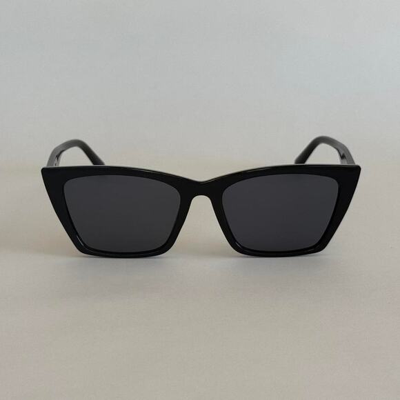 Other Accessories - Y2K Black Cat Eye Angled Sunglasses Grey Lens Unisex Retro UVA UVB